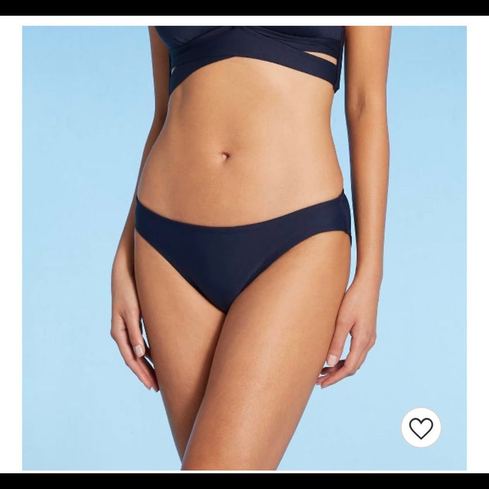 Navy hipster bikini bottom